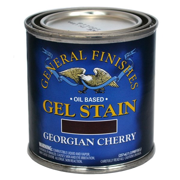 General Finishes 1/2 Pt Georgain Cherry Gel Stain Oil-Based Heavy Bodied Stain GCH